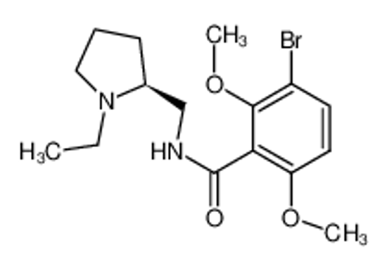 Picture of 3-bromo-N-[[(2S)-1-ethylpyrrolidin-2-yl]methyl]-2,6-dimethoxybenzamide