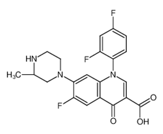 Imagem de 1-(2,4-difluorophenyl)-6-fluoro-7-(3-methylpiperazin-1-yl)-4-oxoquinoline-3-carboxylic acid