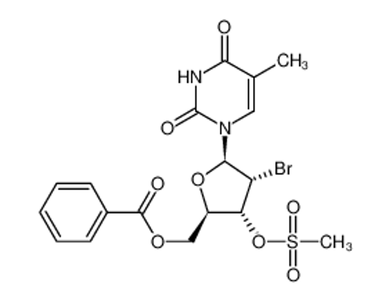 Picture of URIDINE, 2'-BROMO-2'-DEOXY-5-METHYL-, 5'-BENZOATE 3'-METHANESULFONATE
