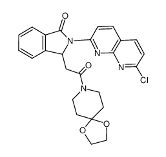 Picture of 2-(7-Chloro-1,8-naphthyridin-2-yl)-3-[2-(1,4-dioxa-8-azaspiro[4.5]decan-8-yl)-2-oxoethyl]-3H-isoindol-1-one