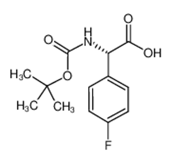 Picture of (2S)-2-(4-fluorophenyl)-2-[(2-methylpropan-2-yl)oxycarbonylamino]acetic acid
