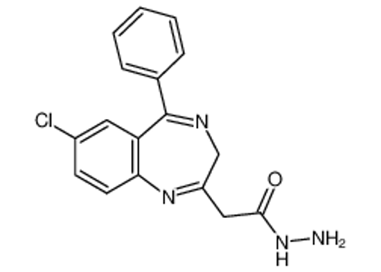 Picture of N'-(7-chloro-5-phenyl-3H-1,4-benzodiazepin-2-yl)acetohydrazide