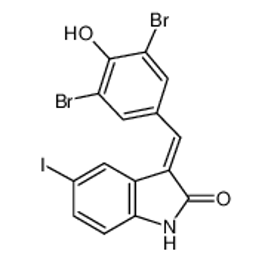 Picture of (3Z)-3-[(3,5-dibromo-4-hydroxyphenyl)methylidene]-5-iodo-1H-indol-2-one