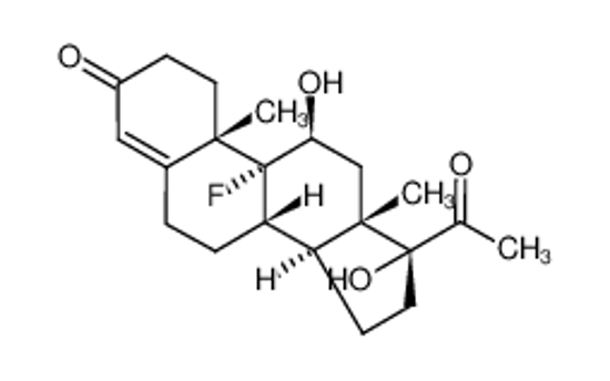 Imagem de (8S,9R,10S,11S,13S,14S,17R)-17-acetyl-9-fluoro-11,17-dihydroxy-10,13-dimethyl-1,2,6,7,8,11,12,14,15,16-decahydrocyclopenta[a]phenanthren-3-one