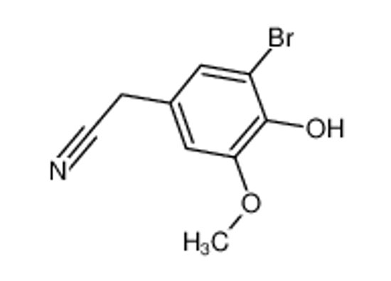Picture of 2-(3-bromo-4-hydroxy-5-methoxyphenyl)acetonitrile