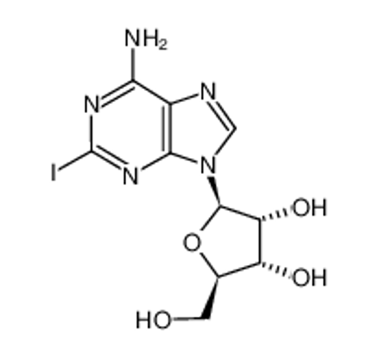 Picture of (2R,3R,4S,5R)-2-(6-amino-2-iodopurin-9-yl)-5-(hydroxymethyl)oxolane-3,4-diol