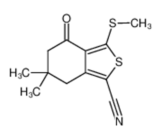 Picture of 6,6-dimethyl-3-methylsulfanyl-4-oxo-5,7-dihydro-2-benzothiophene-1-carbonitrile
