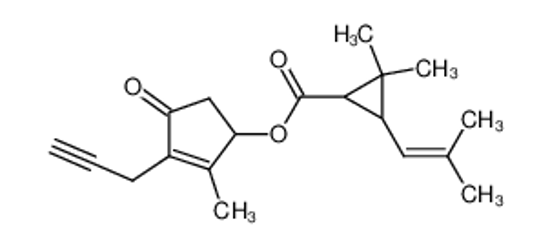 Picture of :(S)-2-Methyl-3-(2-propynyl)-4-oxocyclopent-2-enyl-(lR)-cis,trans-2,2-dimethyl-3-(2-methyl-1-propenyl)cyclopropanecarboxylate
