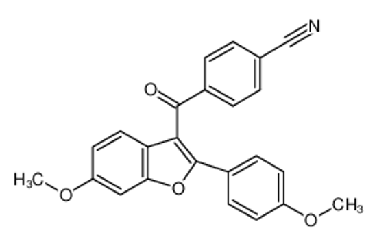 Picture of 4-[6-methoxy-2-(4-methoxyphenyl)-1-benzofuran-3-carbonyl]benzonitrile