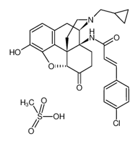 Imagem de 14B-(P-CHLOROCINNAMOYLAMINO)-7,8-DIHYDRO-N-CYCLOPROPYLMETHYLMORPHINONE MESYLATE