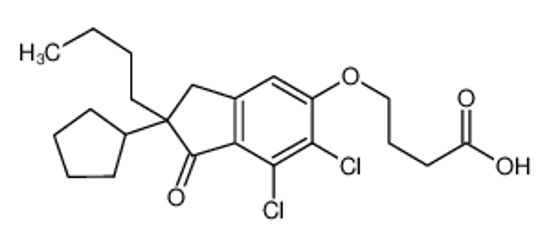 Picture of 4-[(2-butyl-6,7-dichloro-2-cyclopentyl-1-oxo-3H-inden-5-yl)oxy]butanoic acid