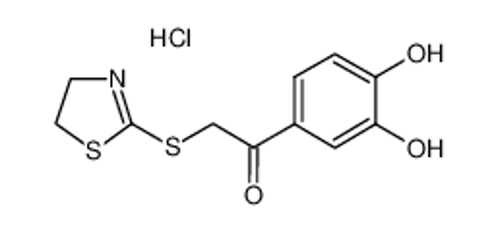 Picture of 2-(4,5-dihydro-1,3-thiazol-2-ylsulfanyl)-1-(3,4-dihydroxyphenyl)ethanone,hydrochloride