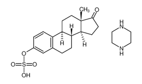 Picture of [(8R,9S,13S,14S)-13-methyl-17-oxo-7,8,9,11,12,14,15,16-octahydro-6H-cyclopenta[a]phenanthren-3-yl] hydrogen sulfate,piperazine