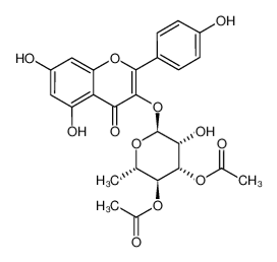 Picture of Kaempferol-3-O-(3,4-di-O-acetyl-alpha-L-rhamnopyranoside)