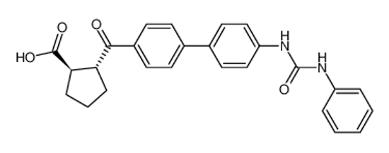 Picture of (1R,2R)-2-[4-[4-(phenylcarbamoylamino)phenyl]benzoyl]cyclopentane-1-carboxylic acid