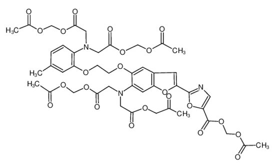 Imagem de acetyloxymethyl 2-[5-[2-(acetyloxymethoxy)-2-oxoethoxy]-6-[bis[2-(acetyloxymethoxy)-2-oxoethyl]amino]-1-benzofuran-2-yl]-1,3-oxazole-5-carboxylate
