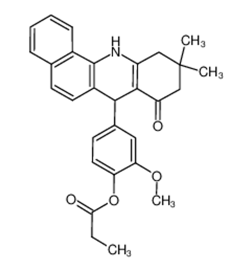 Picture of [4-(10,10-dimethyl-8-oxo-7,9,11,12-tetrahydrobenzo[c]acridin-7-yl)-2-methoxyphenyl] propanoate