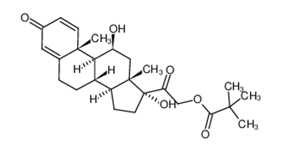 Picture of [2-[(8S,9S,10R,11S,13S,14S,17R)-11,17-dihydroxy-10,13-dimethyl-3-oxo-7,8,9,11,12,14,15,16-octahydro-6H-cyclopenta[a]phenanthren-17-yl]-2-oxoethyl] 2,2-dimethylpropanoate