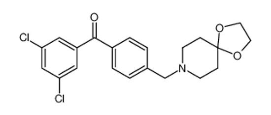 Изображение (3,5-dichlorophenyl)-[4-(1,4-dioxa-8-azaspiro[4.5]decan-8-ylmethyl)phenyl]methanone