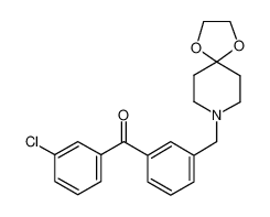 Picture of (3-chlorophenyl)-[3-(1,4-dioxa-8-azaspiro[4.5]decan-8-ylmethyl)phenyl]methanone