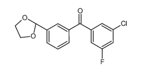 Picture of (3-chloro-5-fluorophenyl)-[3-(1,3-dioxolan-2-yl)phenyl]methanone