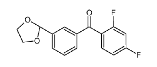 Изображение (2,4-difluorophenyl)-[3-(1,3-dioxolan-2-yl)phenyl]methanone