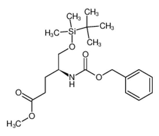 Picture of methyl 5-[tert-butyl(dimethyl)silyl]oxy-4-(phenylmethoxycarbonylamino)pentanoate