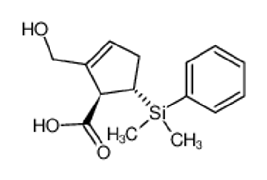 Picture of (1R,5S)-5-(Dimethylphenylsilyl)-2-(hydroxymethyl)-2-cyclopentene-1-carboxylic acid