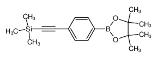 Picture of trimethyl-[2-[4-(4,4,5,5-tetramethyl-1,3,2-dioxaborolan-2-yl)phenyl]ethynyl]silane