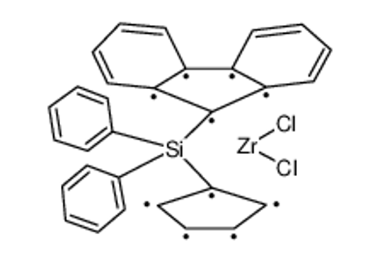 Picture of cyclopenta-1,3-diene,diphenyl-λ<sup>3</sup>-silane,9H-fluoren-9-ide,zirconium(4+),dichloride