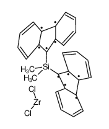 Изображение dimethyl-λ<sup>3</sup>-silane,9H-fluoren-9-ide,zirconium(4+),dichloride
