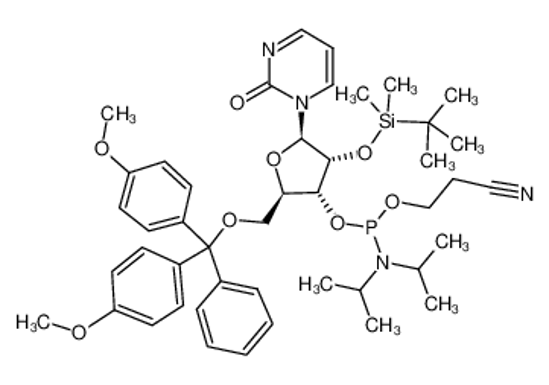 Picture of 2'-O-T-BUTYLDIMETHYLSILYL-3'-O-[(DIISOPROPYLAMINO)(2-CYANOETHOXY)PHOSPHINO]-5'-O-(4,4'-DIMETHOXYTRITYL)-2(1H)-PYRIMIDINONE-1-β-D-RIBOSIDE