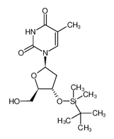 Picture of 1-[(2R,4S,5R)-4-[tert-butyl(dimethyl)silyl]oxy-5-(hydroxymethyl)oxolan-2-yl]-5-methylpyrimidine-2,4-dione