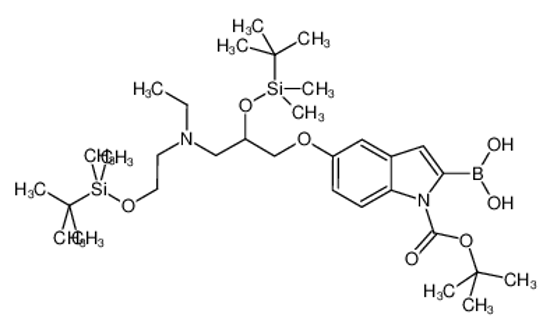 Picture of [5-[2-[tert-butyl(dimethyl)silyl]oxy-3-[2-[tert-butyl(dimethyl)silyl]oxyethyl-ethylamino]propoxy]-1-[(2-methylpropan-2-yl)oxycarbonyl]indol-2-yl]boronic acid