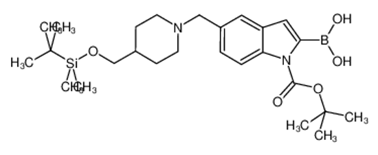 Picture of [5-[[4-[[tert-butyl(dimethyl)silyl]oxymethyl]piperidin-1-yl]methyl]-1-[(2-methylpropan-2-yl)oxycarbonyl]indol-2-yl]boronic acid
