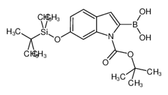 Picture of 1H-Indole-1-carboxylic acid, 2-borono-6-[[(1,1-dimethylethyl)dimethylsilyl]oxy]-, 1-(1,1-dimethylethyl) ester (9CI)