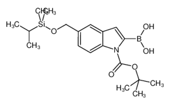 Picture of [5-[[dimethyl(propan-2-yl)silyl]oxymethyl]-1-[(2-methylpropan-2-yl)oxycarbonyl]indol-2-yl]boronic acid