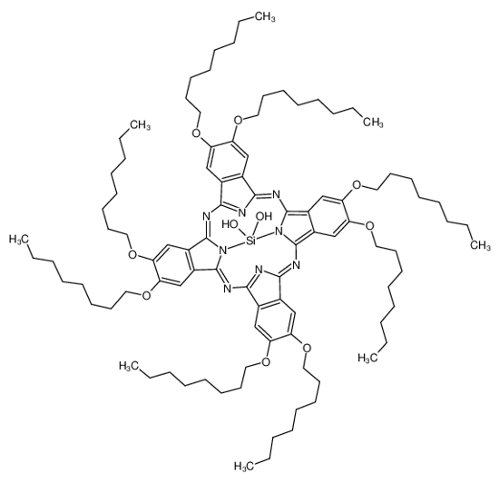 Picture of Silicon 2,3,9,10,16,17,23,24-octakis(octyloxy)-29H,31H-phthalocyanine dihydroxide