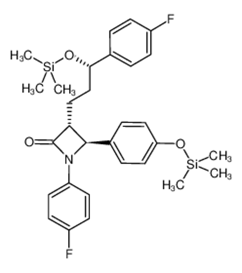 Picture of (3R,4S)-1-(4-Fluorophenyl)-3-((S)-3-(4-fluorophenyl-3-(trimethylsilyloxy)propyl)-4-(4-(trimethylsilyloxy)phenyl)azetidin-2-one