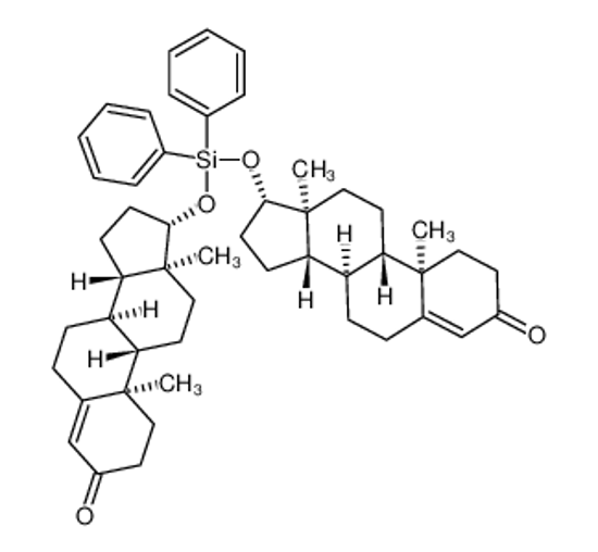 Imagem de 17-[(10,13-dimethyl-3-oxo-1,2,6,7,8,9,11,12,14,15,16,17-dodecahydrocyclopenta[a]phenanthren-17-yl)oxy-diphenylsilyl]oxy-10,13-dimethyl-1,2,6,7,8,9,11,12,14,15,16,17-dodecahydrocyclopenta[a]phenanthren-3-one