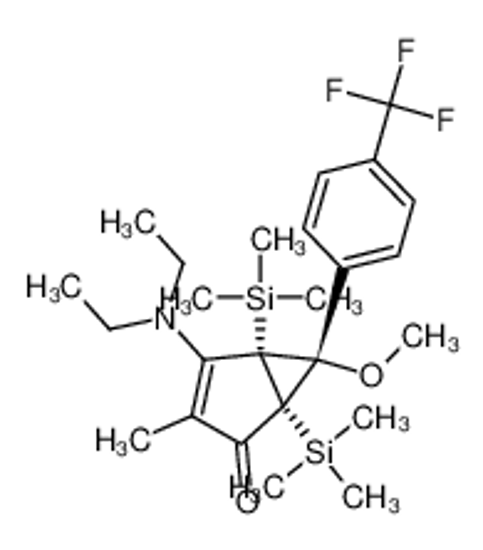 Picture of (1R,5R,6S)-4-(diethylamino)-6-methoxy-3-methyl-6-[4-(trifluoromethyl)phenyl]-1,5-bis(trimethylsilyl)bicyclo[3.1.0]hex-3-en-2-one