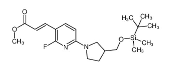 Picture of (E)-Methyl 3-(6-(3-((tert-butyldimethylsilyloxy)me thyl)pyrrolidin-1-yl)-2-fluoropyridin-3-yl)acrylat