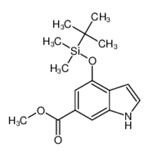 Picture of 4-(tert-Butyldimethylsilanyloxy)-1H-indole-6-carboxylic acid methyl ester