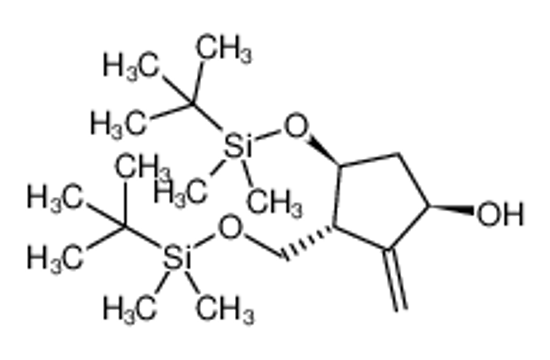 Picture of (1R,3R,4S)-4-[tert-butyl(dimethyl)silyl]oxy-3-[[tert-butyl(dimethyl)silyl]oxymethyl]-2-methylidenecyclopentan-1-ol