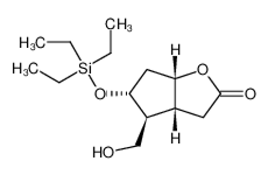 Picture of (3aR,4S,5R,6aS)-4-(hydroxymethyl)-5-triethylsilyloxy-3,3a,4,5,6,6a-hexahydrocyclopenta[b]furan-2-one