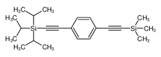 Picture of trimethyl-[2-[4-[2-tri(propan-2-yl)silylethynyl]phenyl]ethynyl]silane