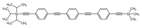 Picture of trimethyl-[2-[4-[2-[4-[2-[4-[2-tri(propan-2-yl)silylethynyl]phenyl]ethynyl]phenyl]ethynyl]phenyl]ethynyl]silane