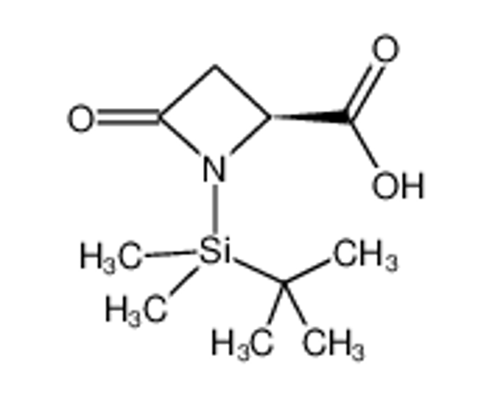 Picture of (4S)-N-(tert-Butyldimethylsilyl)azetidin-2-one-4-carboxylic acid