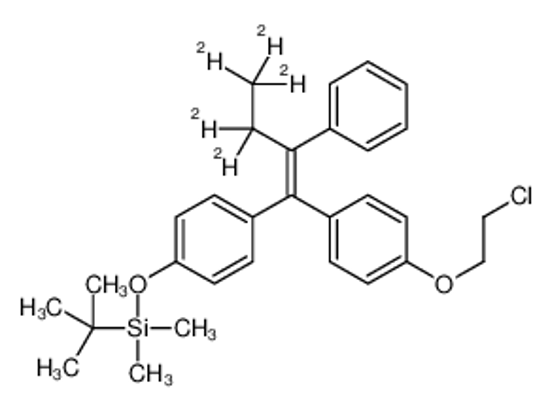 Picture of {4-[(1Z)-1-[4-(2-Chloroethoxy)phenyl]-2-phenyl(<sup>2</sup>H<sub>5</sub>)-1-buten-1-yl]phenoxy}(dimethyl)(2-methyl-2-propanyl)silane