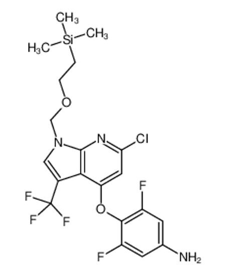 Picture of 4-{[6-Chloro-3-(trifluoromethyl)-1-{[2-(trimethylsilyl)ethoxy]met hyl}-1H-pyrrolo[2,3-b]pyridin-4-yl]oxy}-3,5-difluoroaniline